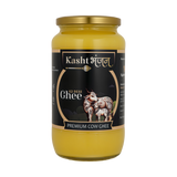 KASHTBHANJAN A2 Desi Cow Ghee - Pure Grassfed A2 Gir Cow Ghee (1 Litre) | Made with Traditional Bilona Method | Rich in Omega-3 & Omega-6, Vitamins A, E, K | Lab-Tested, Additive-Free, Healthy Ghee for Cooking & Skincare (1000 ml)